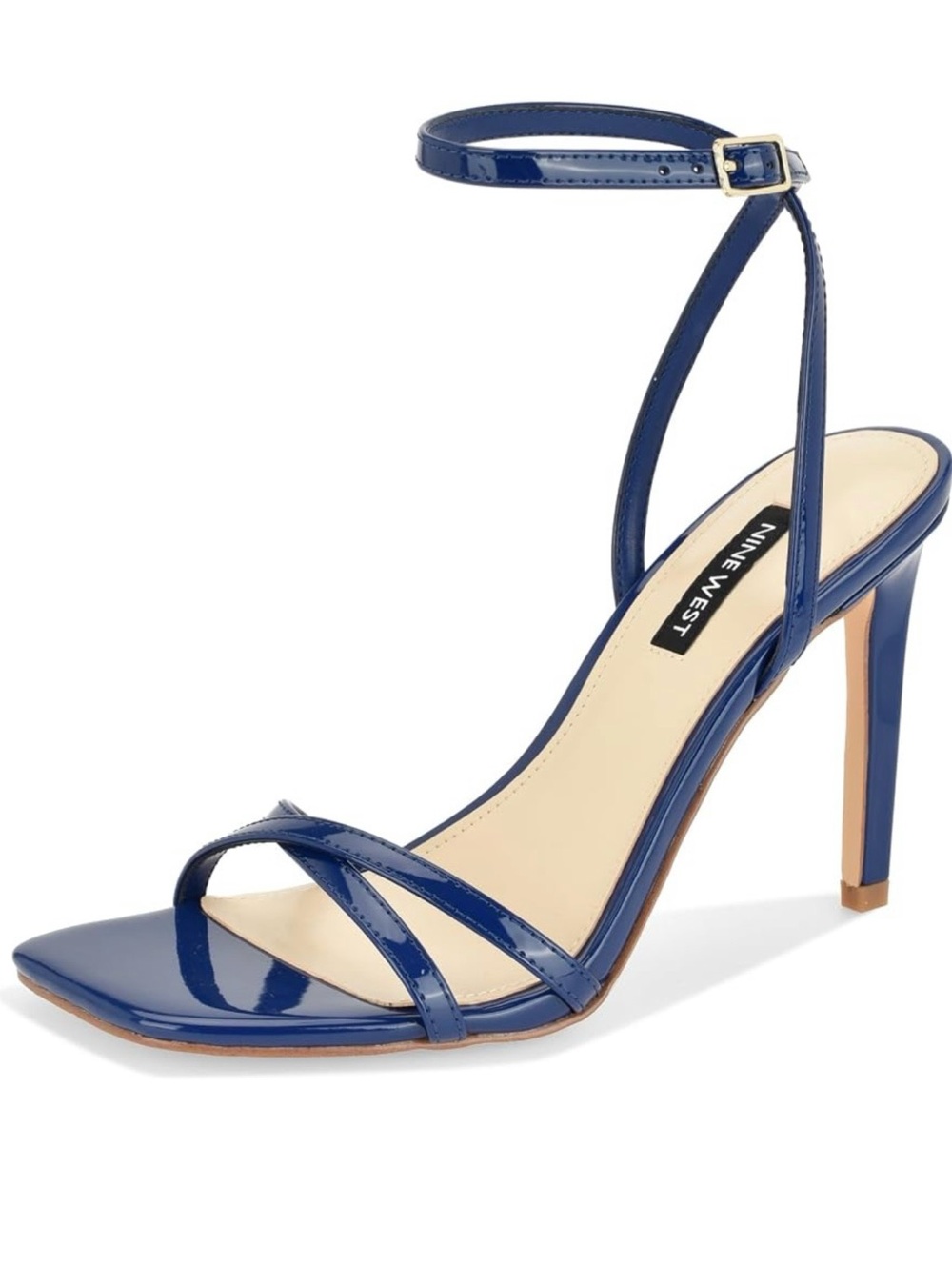 Nine West Penelope 3 patent leather, navy heels